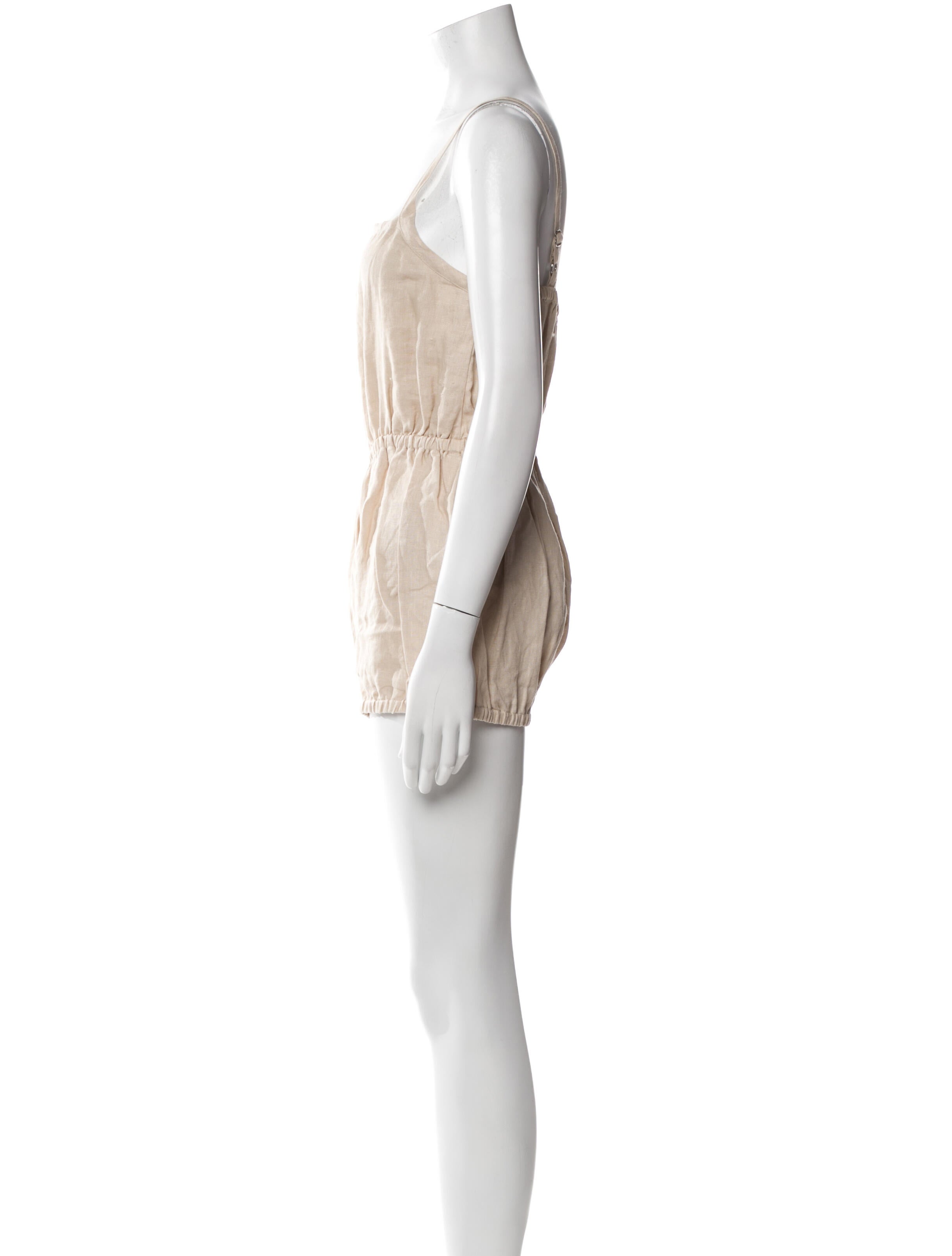 Suzie Kondi Linen Square Neckline Romper