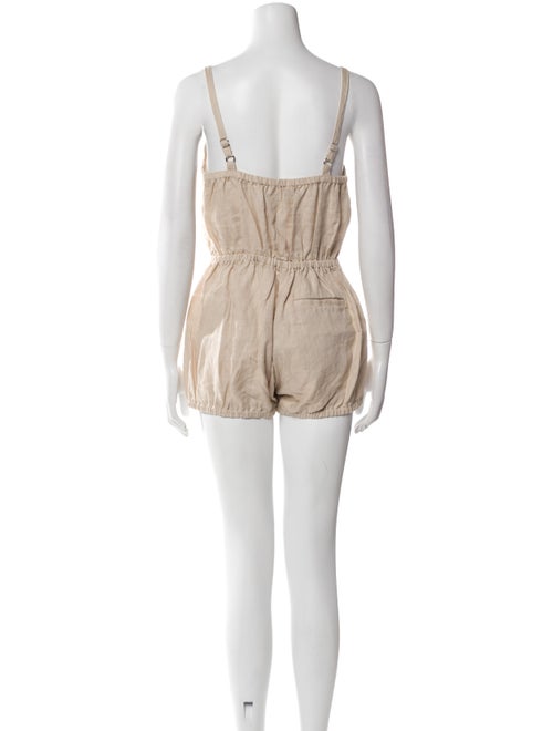 Suzie Kondi Linen Square Neckline Romper