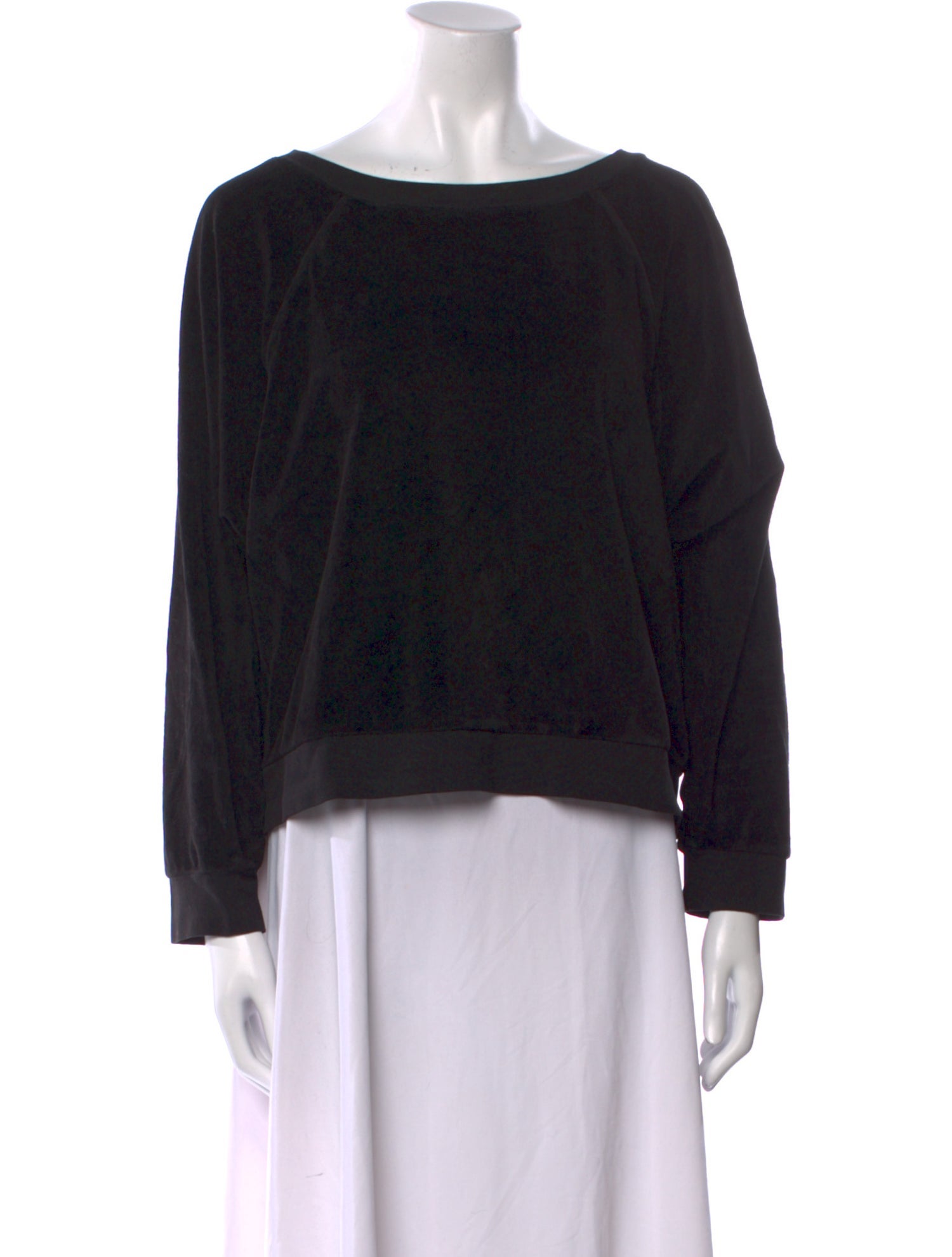 Suzie Kondi Bateau Neckline Long Sleeve Sweatshirt