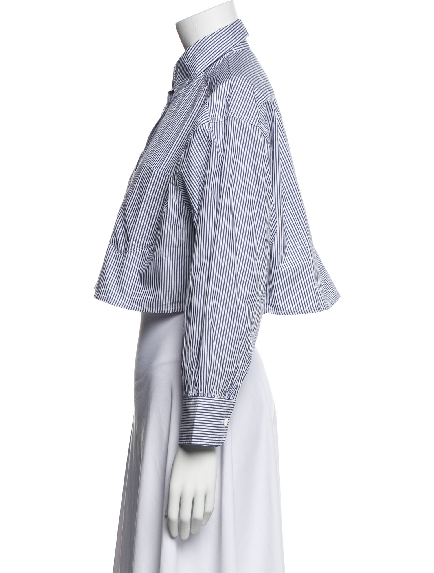 Suzie Kondi Striped Long Sleeve Crop Top w/ Tags