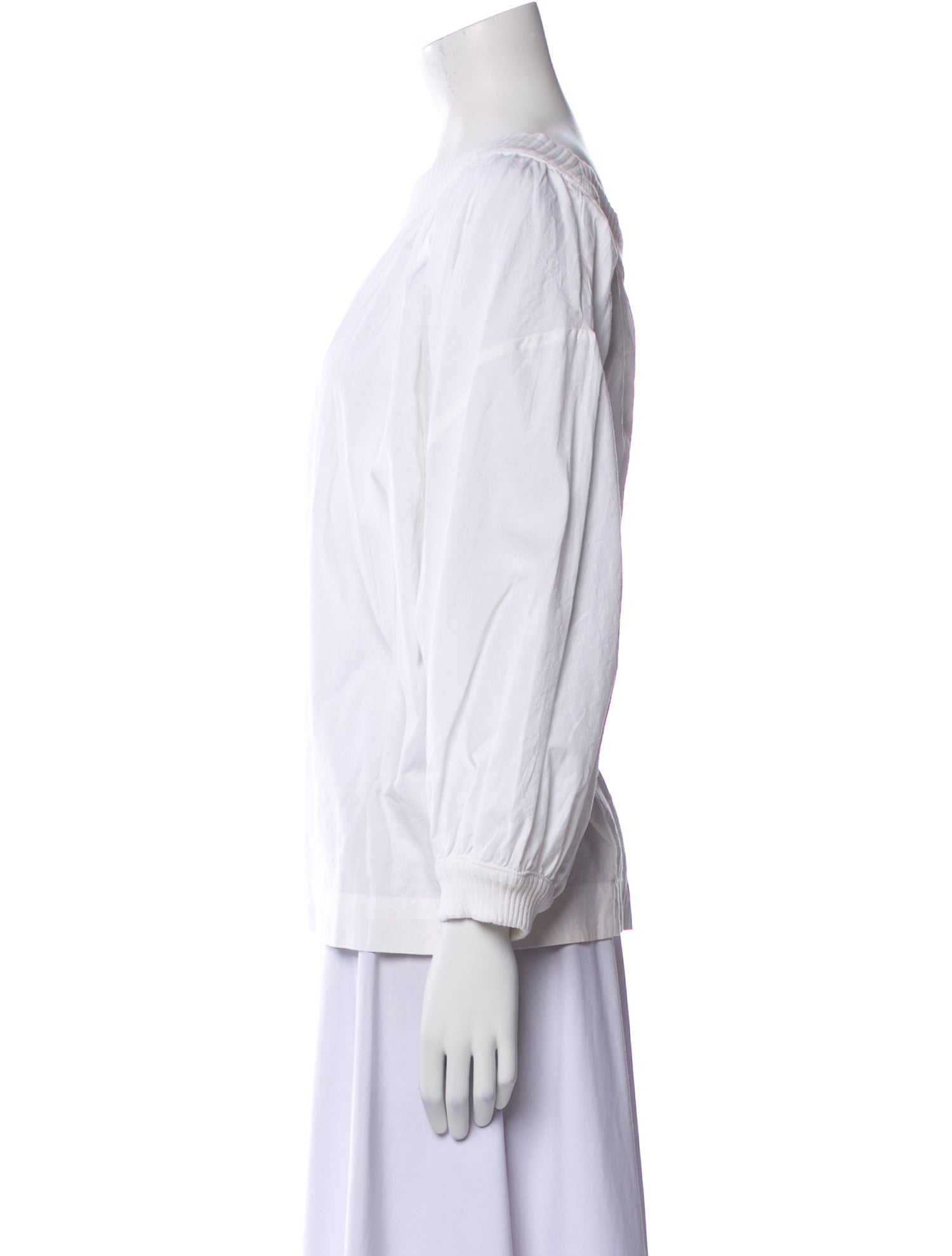 Suzie Kondi Bateau Neckline Three-Quarter Sleeve Blouse