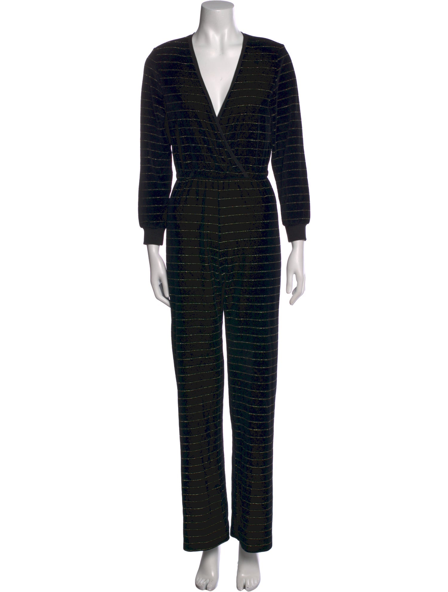 Suzie Kondi Striped V-Neck Jumpsuit