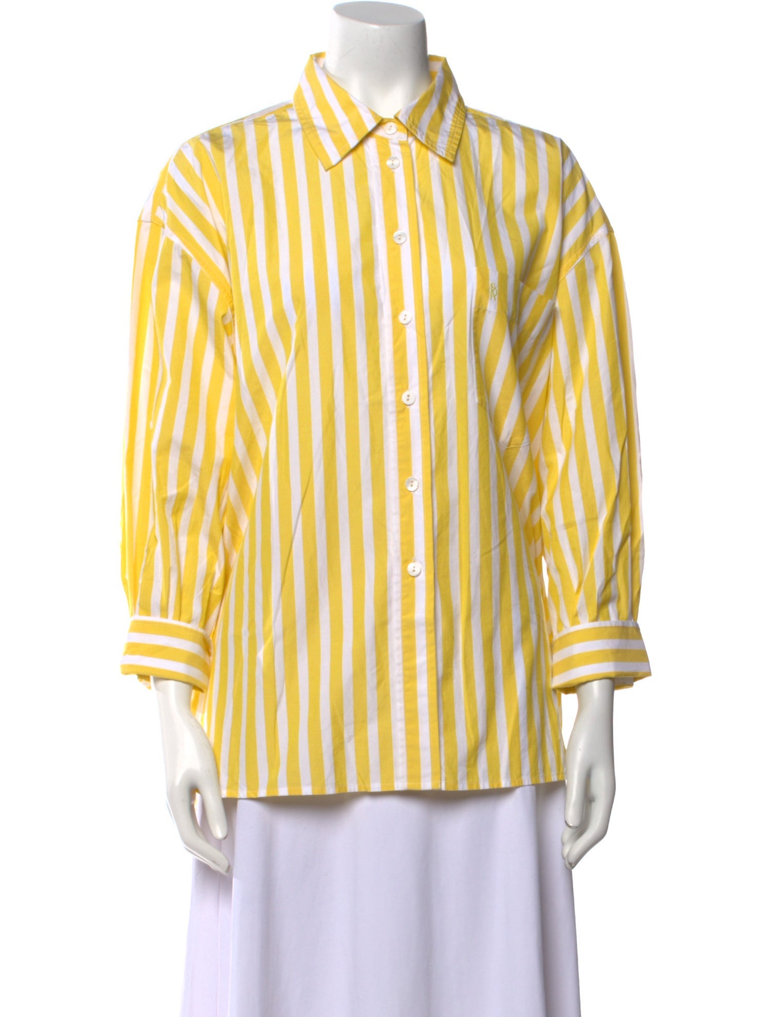 Suzie Kondi Striped Long Sleeve Button-Up Top w/ Tags