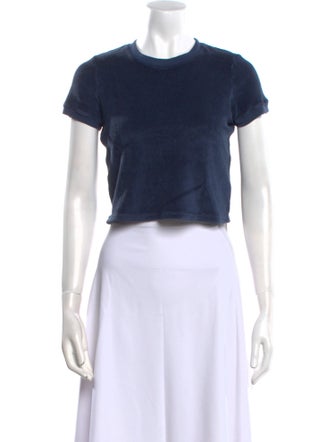 Suzie Kondi Crew Neck Short Sleeve Crop Top