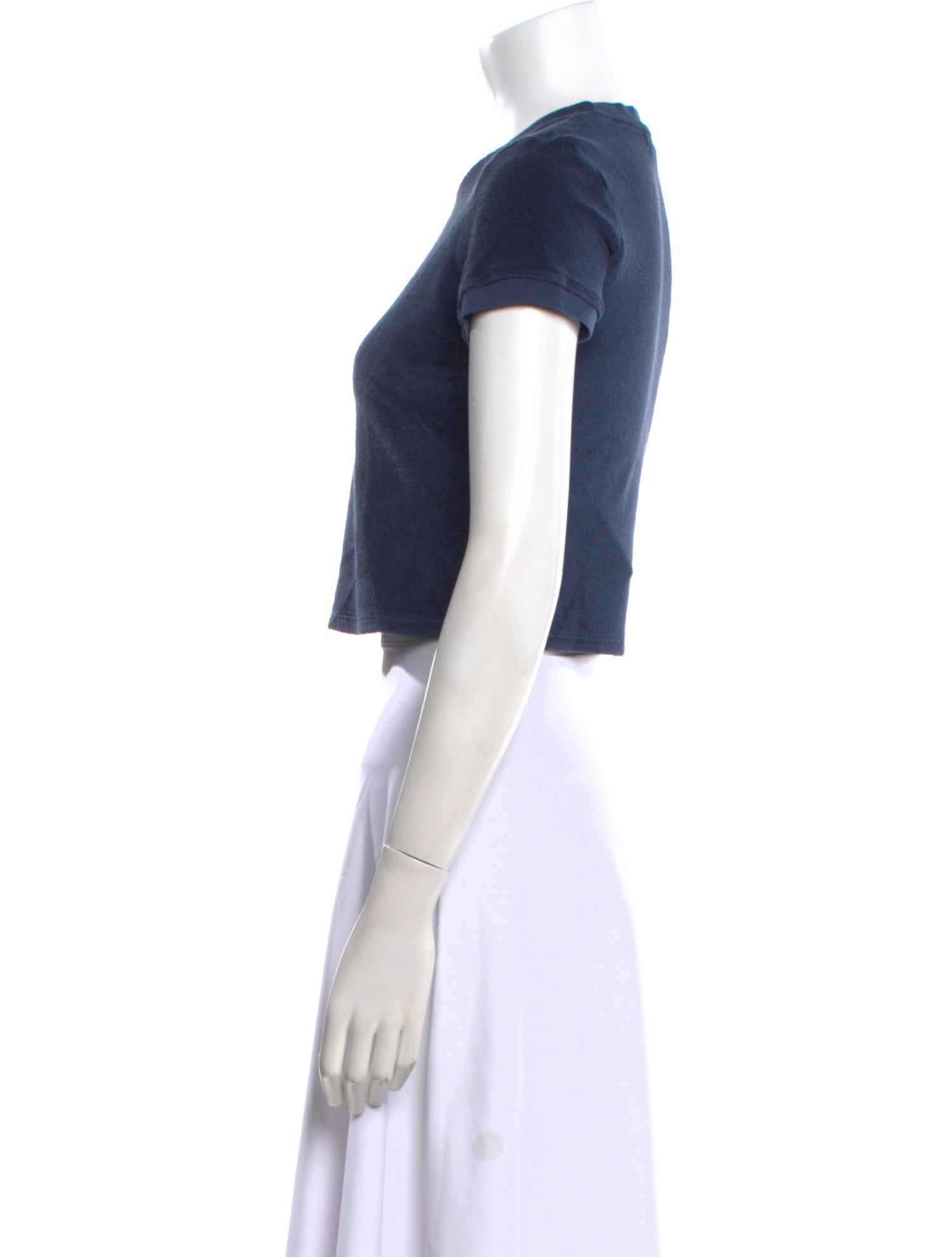 Suzie Kondi Crew Neck Short Sleeve Crop Top