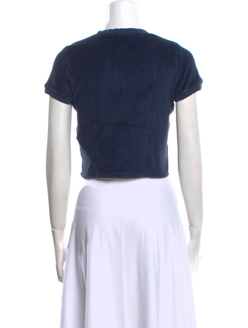 Suzie Kondi Crew Neck Short Sleeve Crop Top