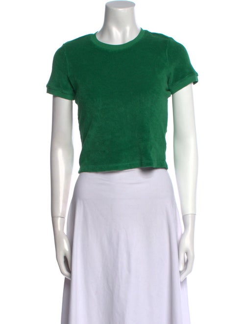 Suzie Kondi Crew Neck Short Sleeve Crop Top