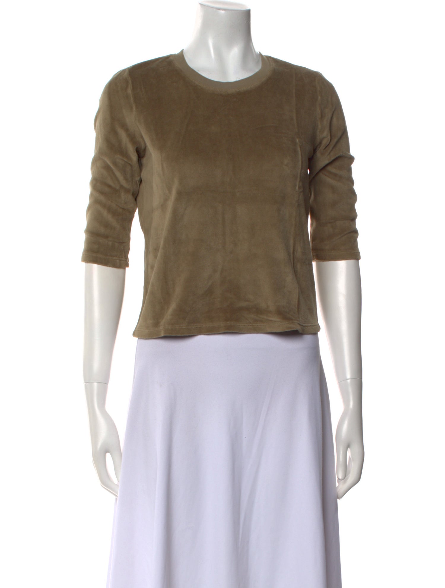 Suzie Kondi Crew Neck Short Sleeve Crop Top