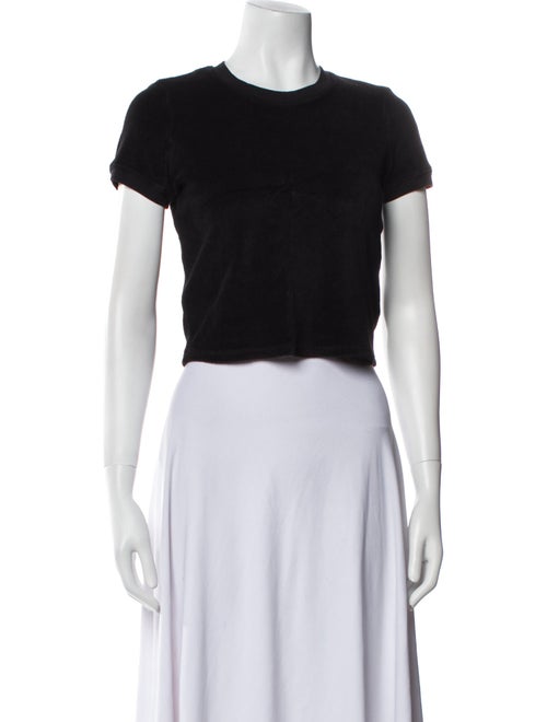 Suzie Kondi Crew Neck Short Sleeve Crop Top