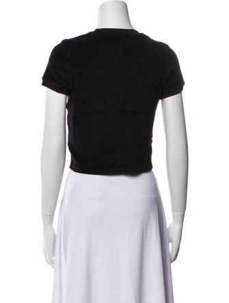 Suzie Kondi Crew Neck Short Sleeve Crop Top