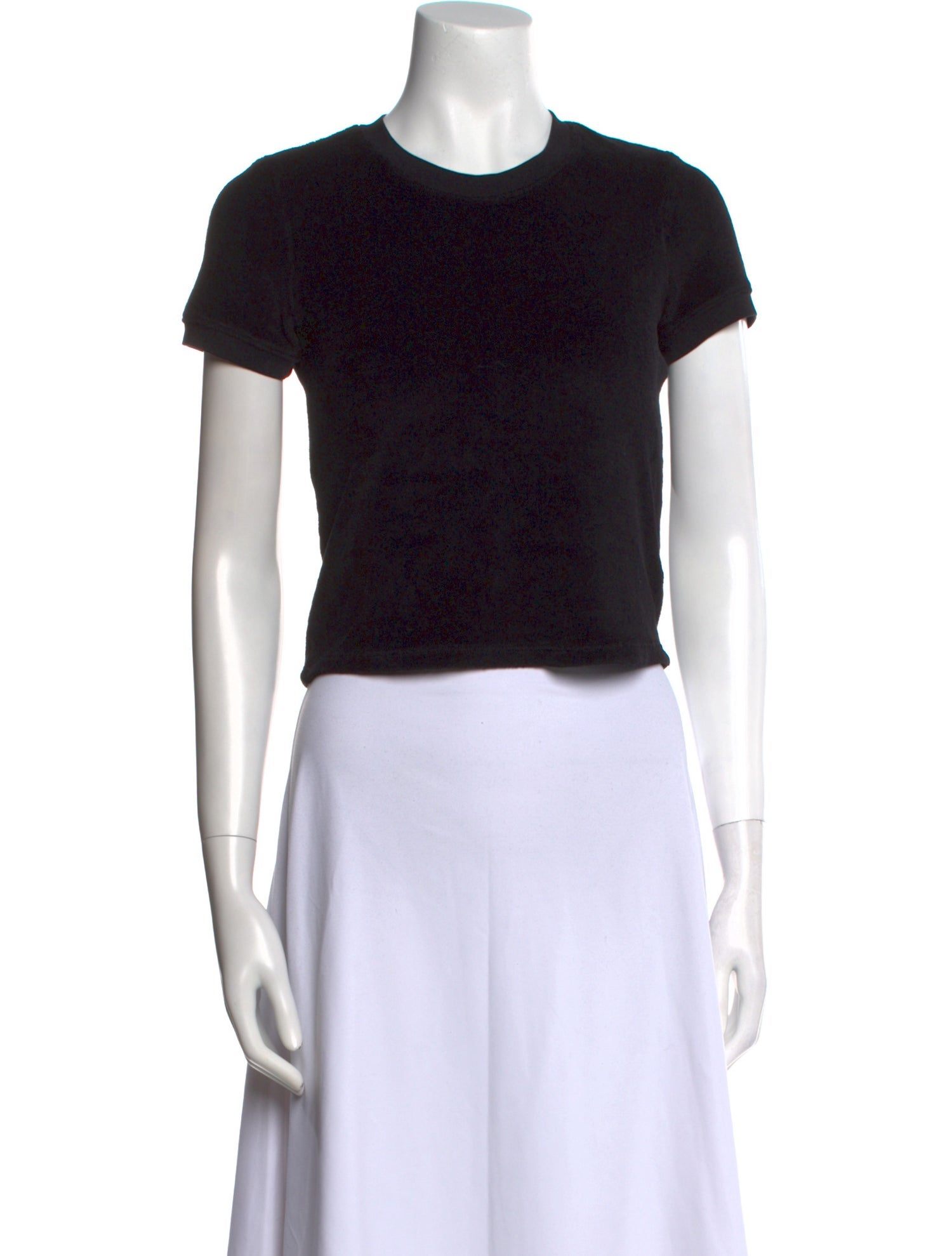 Suzie Kondi Crew Neck Short Sleeve Crop Top