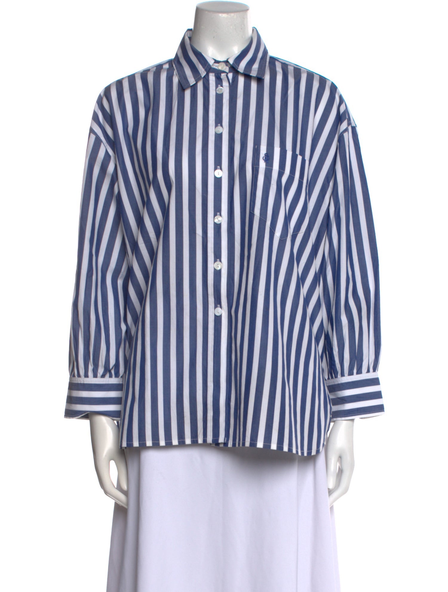 Suzie Kondi Striped Long Sleeve Button-Up Top