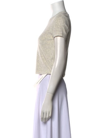 Suzie Kondi Crew Neck Short Sleeve Crop Top