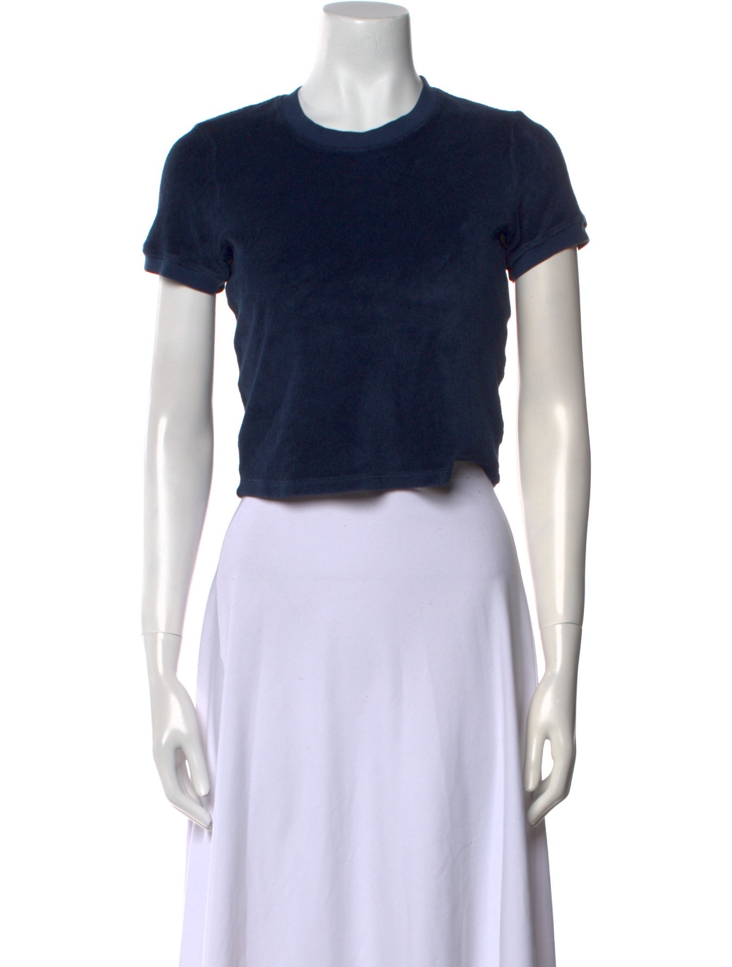 Suzie Kondi Crew Neck Short Sleeve Crop Top