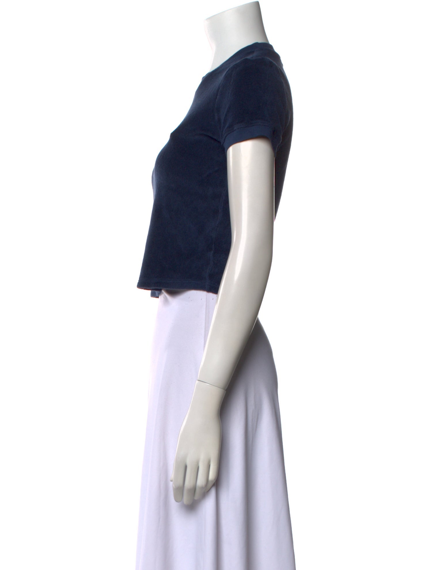 Suzie Kondi Crew Neck Short Sleeve Crop Top