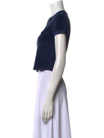 Suzie Kondi Crew Neck Short Sleeve Crop Top