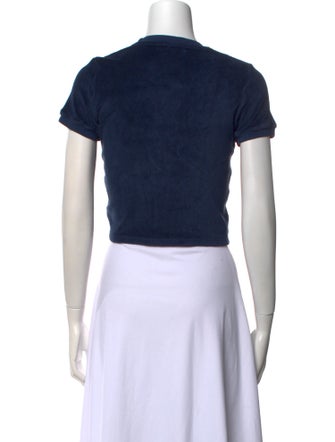 Suzie Kondi Crew Neck Short Sleeve Crop Top