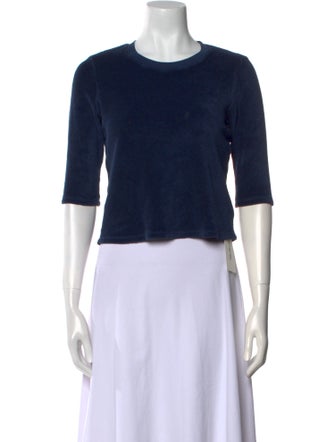 Suzie Kondi Crew Neck Short Sleeve Crop Top