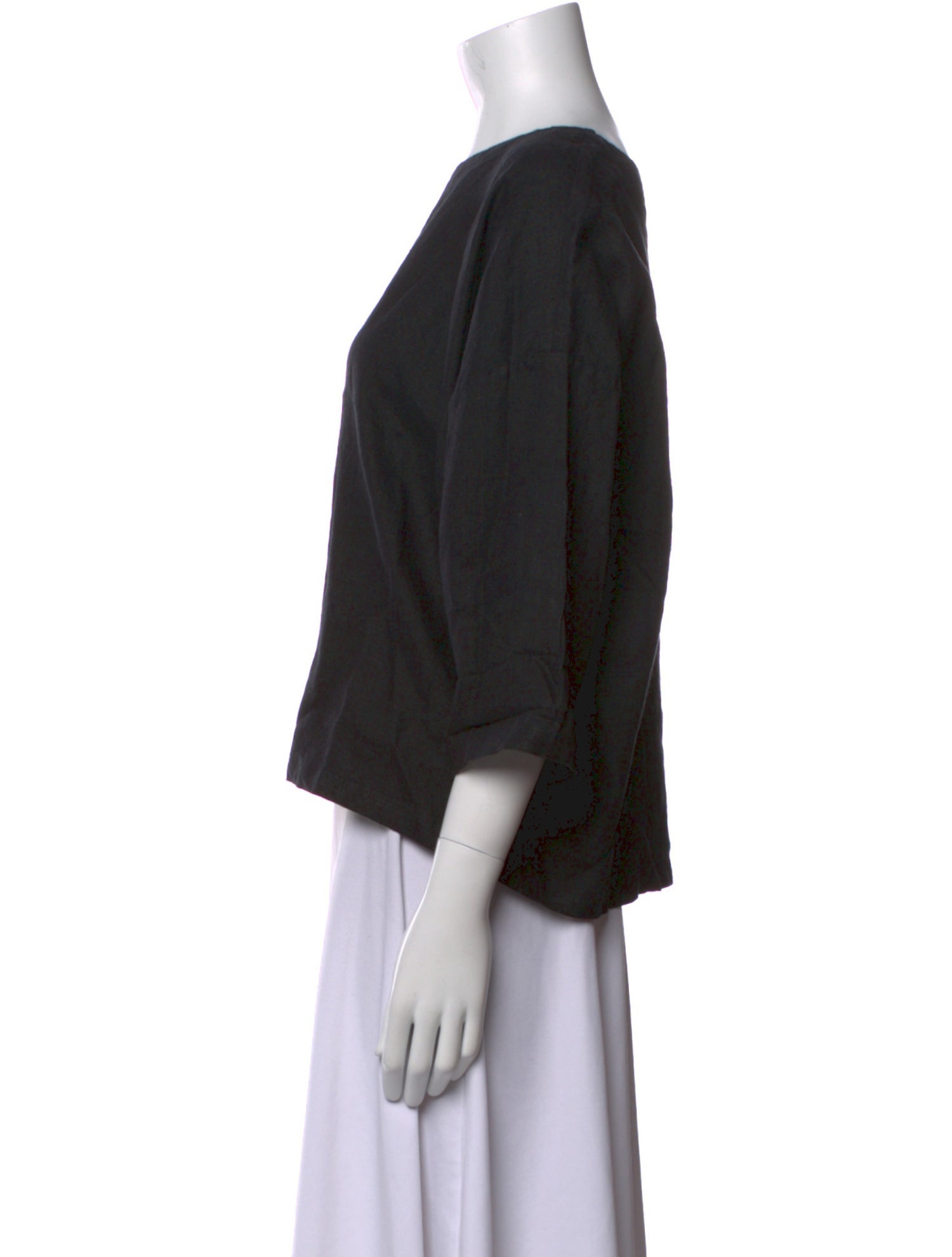 Suzie Kondi Linen Scoop Neck Blouse