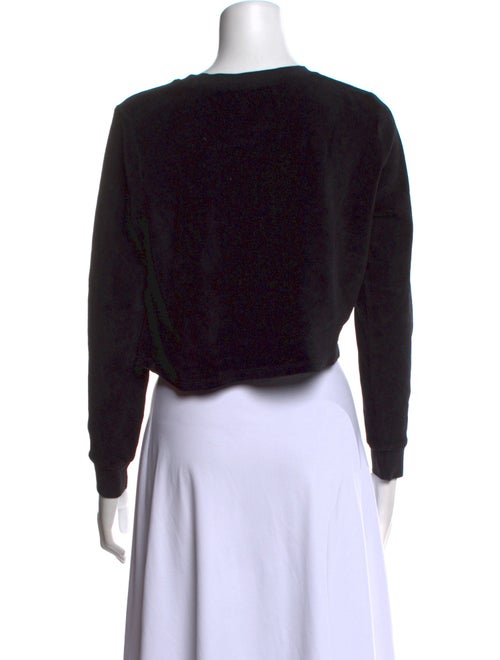 Suzie Kondi Bateau Neckline Long Sleeve Crop Top