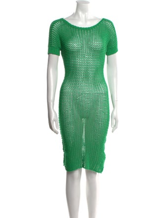 Suzie Kondi Bateau Neckline Knee-Length Dress