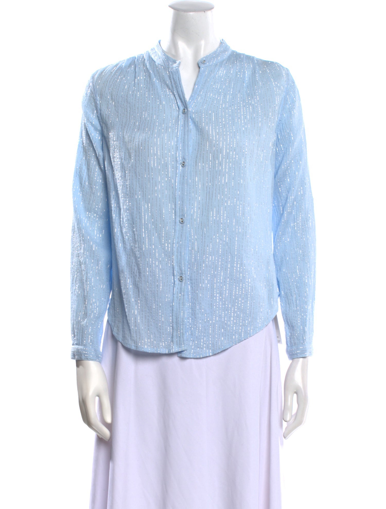 Suzie Kondi V-Neck Long Sleeve Button-Up Top