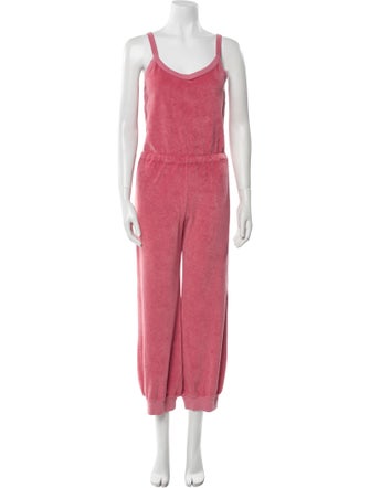 Suzie Kondi Terry Cloth Scoop Neck Jumpsuit