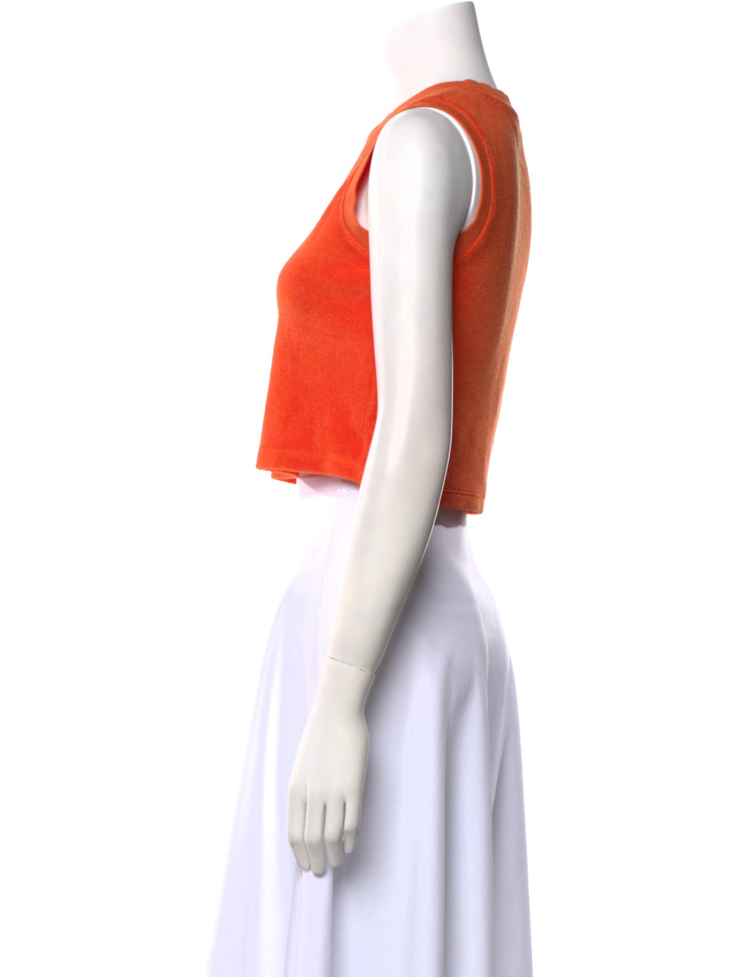 Suzie Kondi Terry Cloth Crew Neck Crop Top