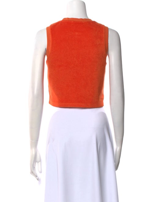 Suzie Kondi Terry Cloth Crew Neck Crop Top