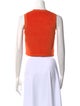 Suzie Kondi Terry Cloth Crew Neck Crop Top