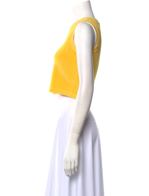 Suzie Kondi Terry Cloth Crew Neck Crop Top