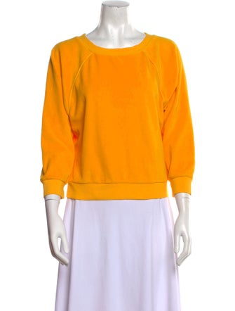 Suzie Kondi Terry Cloth Bateau Neckline Sweatshirt