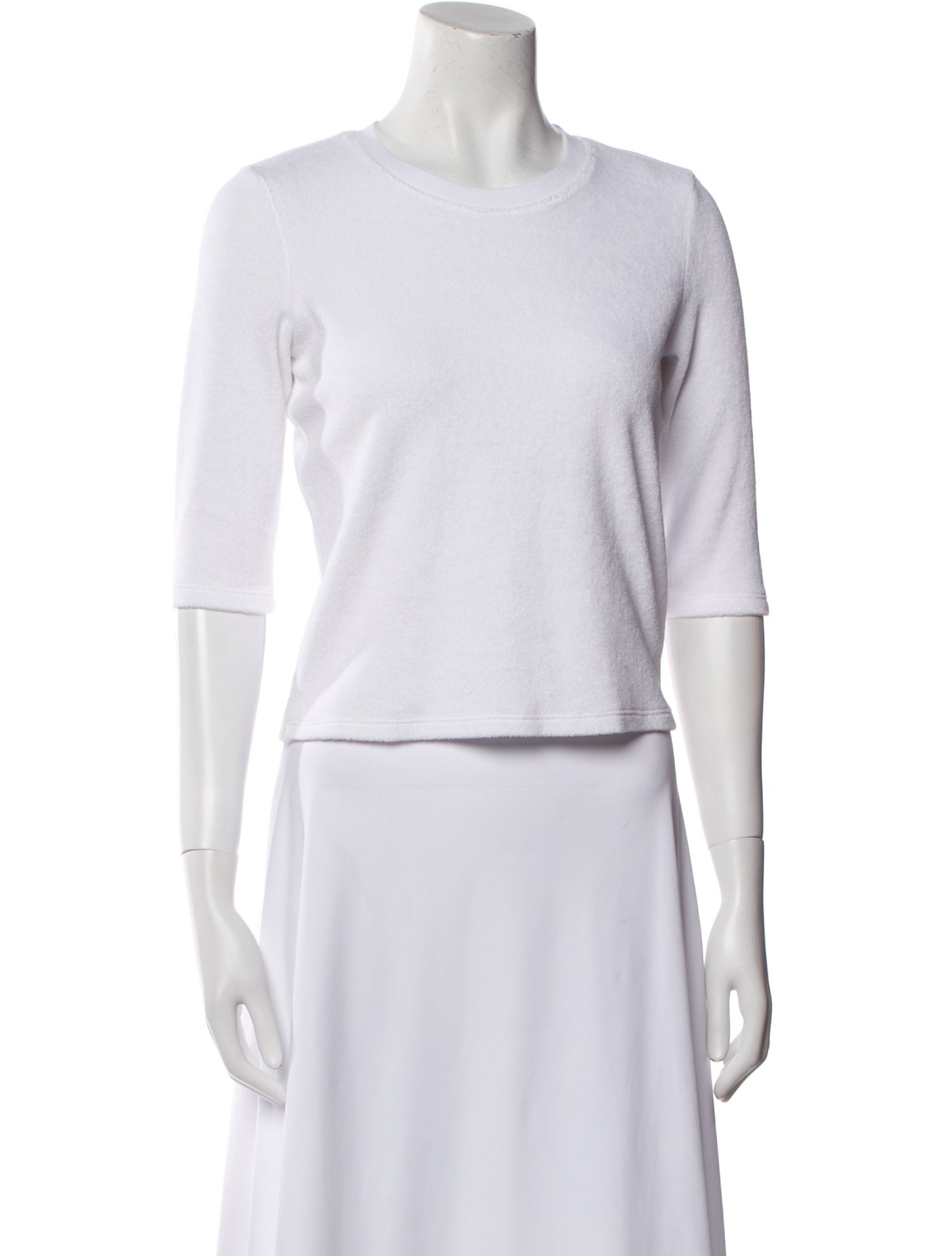 Suzie Kondi Terry Cloth Crew Neck T-Shirt