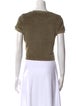 Suzie Kondi Terry Cloth Crew Neck Crop Top