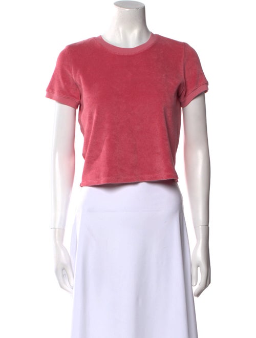 Suzie Kondi Terry Cloth Crew Neck Crop Top
