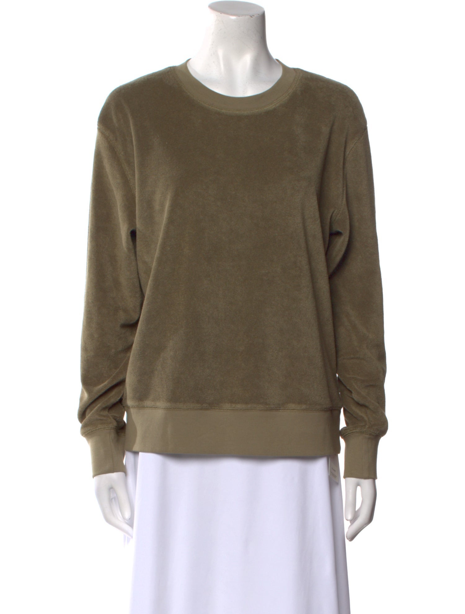 Suzie Kondi Terry Cloth Crew Neck Sweatshirt