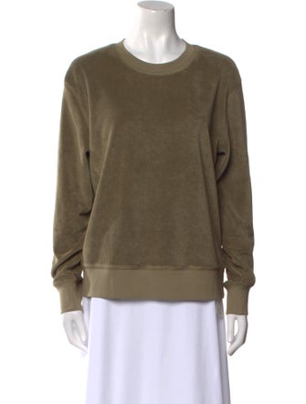 Suzie Kondi Terry Cloth Crew Neck Sweatshirt