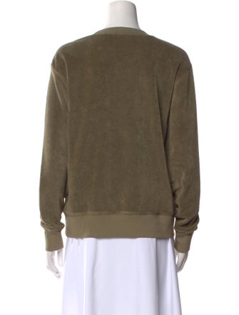 Suzie Kondi Terry Cloth Crew Neck Sweatshirt
