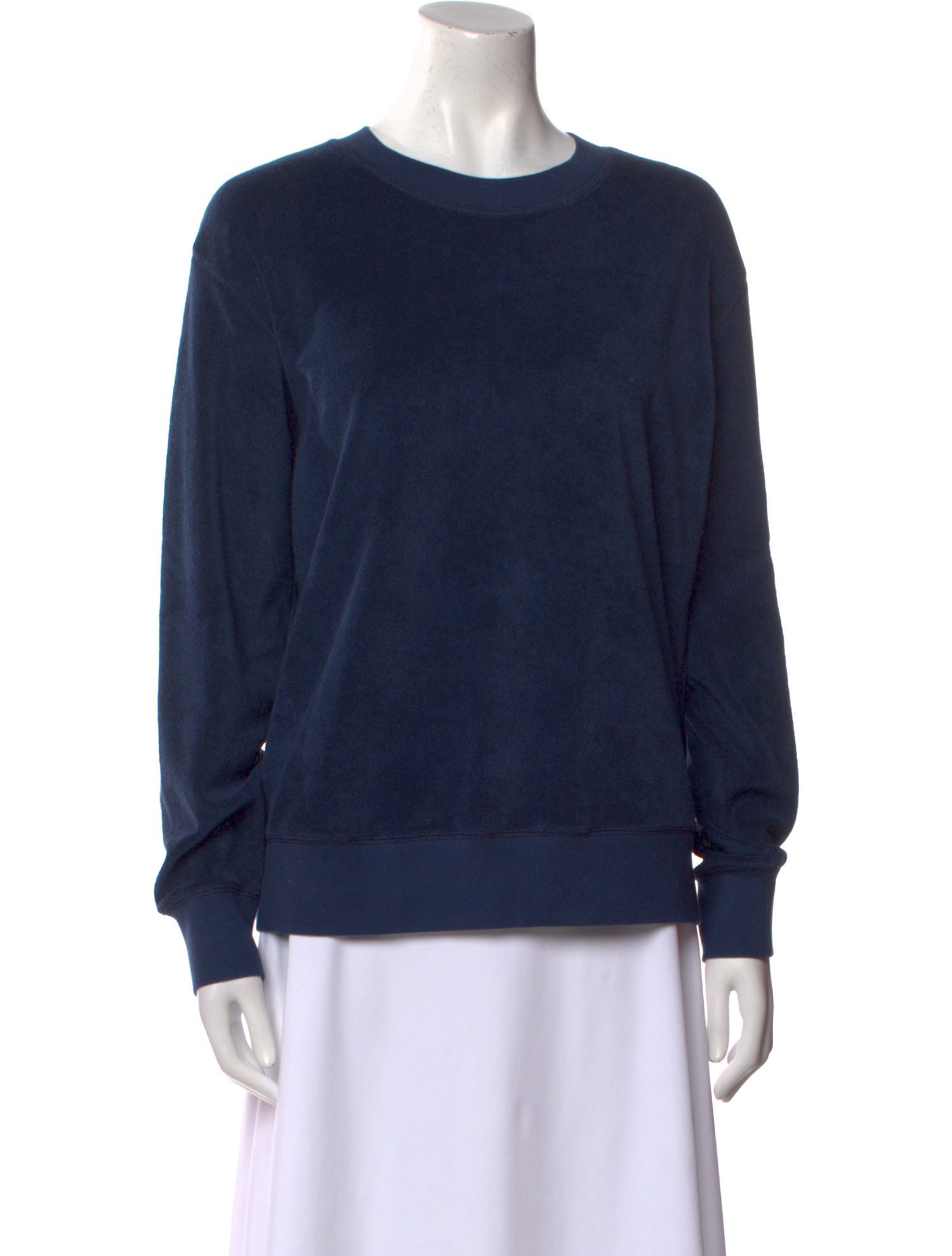 Suzie Kondi Terry Cloth Crew Neck Sweatshirt