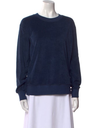Suzie Kondi Terry Cloth Crew Neck Sweatshirt
