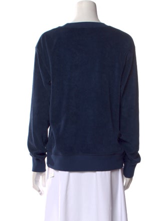 Suzie Kondi Terry Cloth Crew Neck Sweatshirt