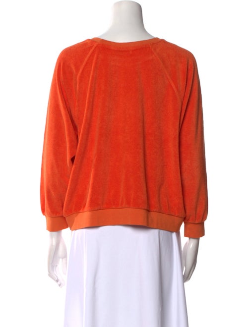 Suzie Kondi Terry Cloth Crew Neck Sweatshirt