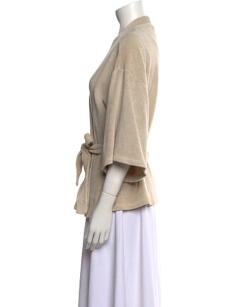 Suzie Kondi V-Neck Three-Quarter Sleeve Blouse