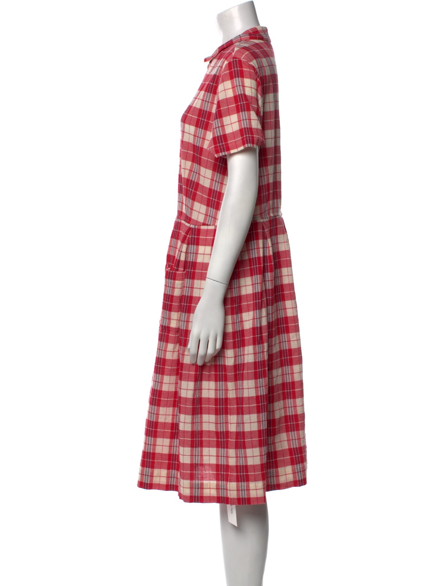 Suzie Kondi Plaid Print Midi Length Dress