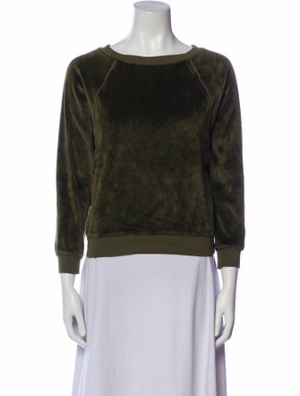 Suzie Kondi Bateau Neckline Three-Quarter Sleeve Sweatshirt