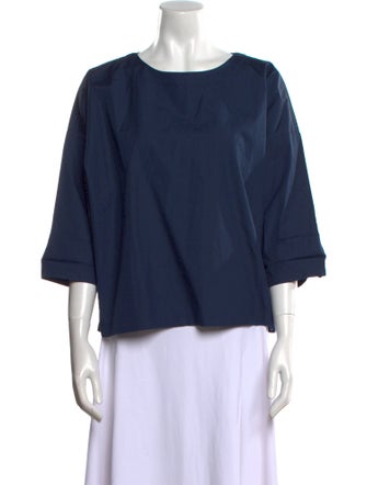 Suzie Kondi Scoop Neck Three-Quarter Sleeve Blouse