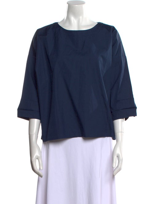 Suzie Kondi Scoop Neck Three-Quarter Sleeve Blouse