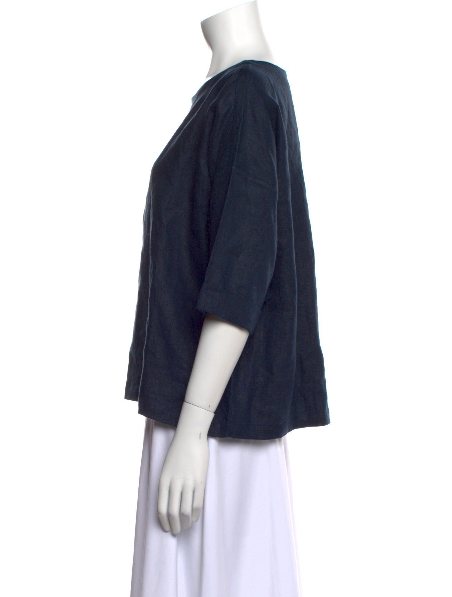 Suzie Kondi Scoop Neck Three-Quarter Sleeve Blouse