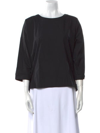 Suzie Kondi Scoop Neck Three-Quarter Sleeve Sweatshirt