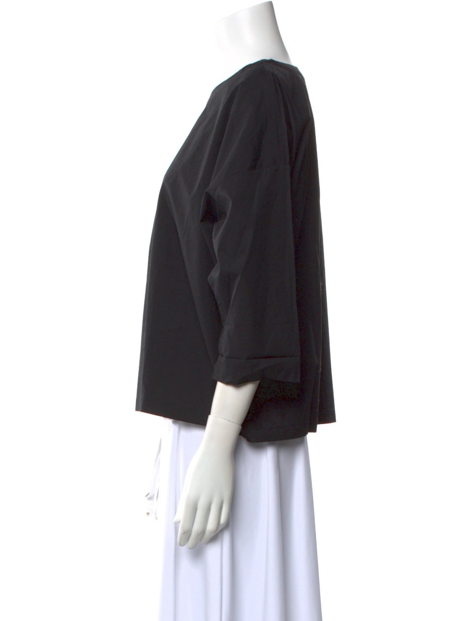 Suzie Kondi Scoop Neck Three-Quarter Sleeve Sweatshirt